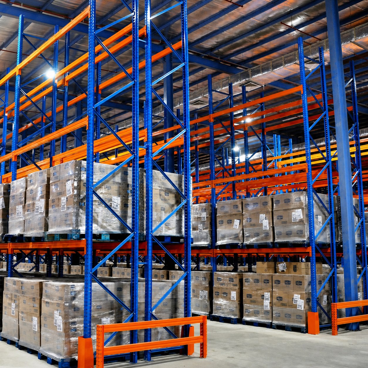 Warehouse pallet racking system